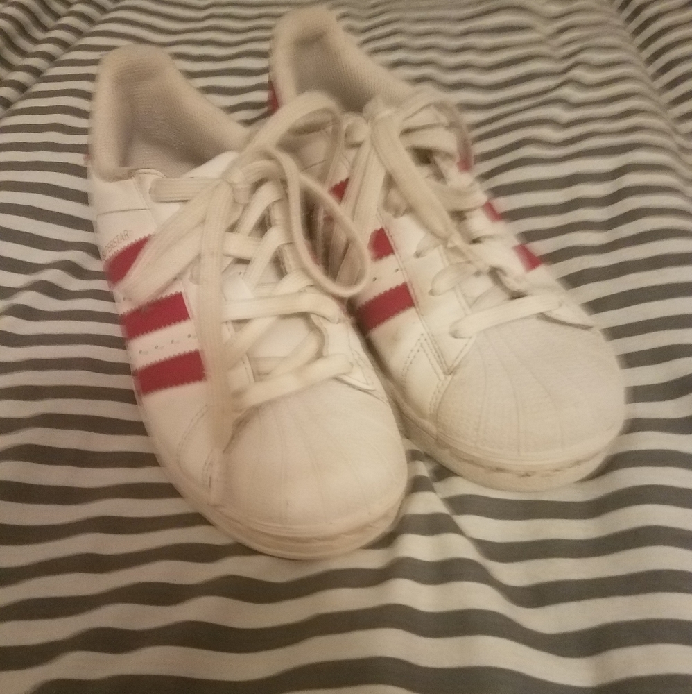 Red Adidas Superstars
